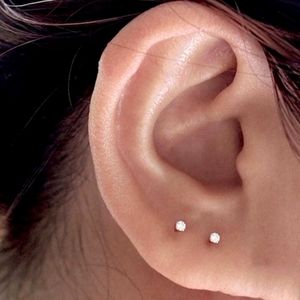 #Z24 New Earrings Crystal Studs Minimalist Tiny Classy 1 pair of Earrings